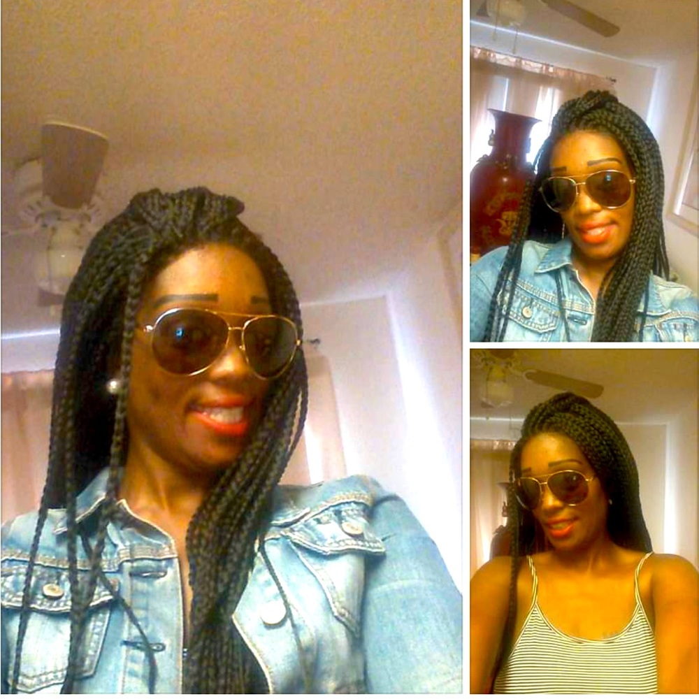Lace front braided wig
